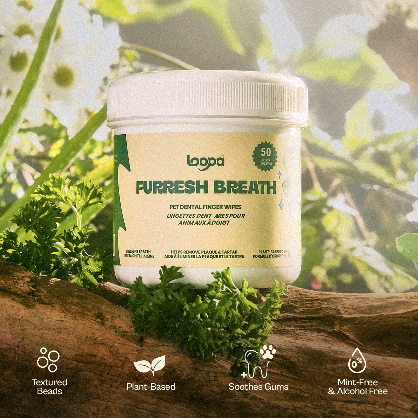 Furresh Breath Pet Dental Finger Wipes (50 Wipes)