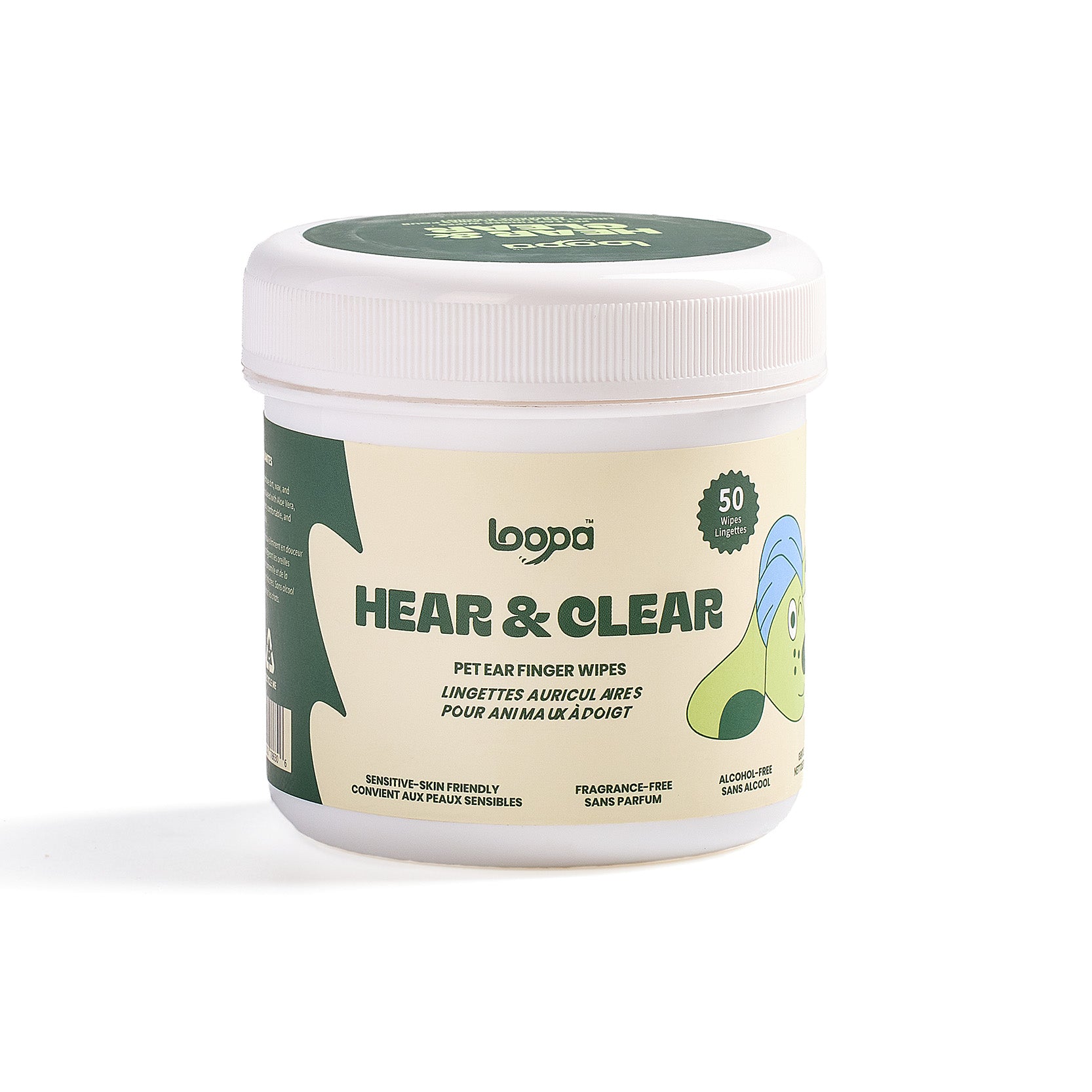 Hear & Clear Pet Ear Finger Wipes (50 Wipes)