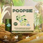 Poopsie Certified Compostable Poop Bags 270 Bags (18 Rolls)