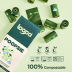 Poopsie Certified Compostable Poop Bags 270 Bags (18 Rolls)